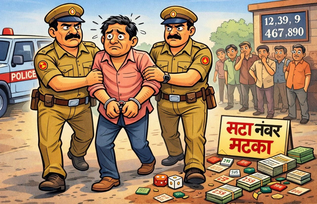 नेशन बुलेटिन धार। झकनावदा पुलिस का सट्टा कारोबार पर प्रहार, एक आरोपी रंगे हाथों गिरफ्तार।