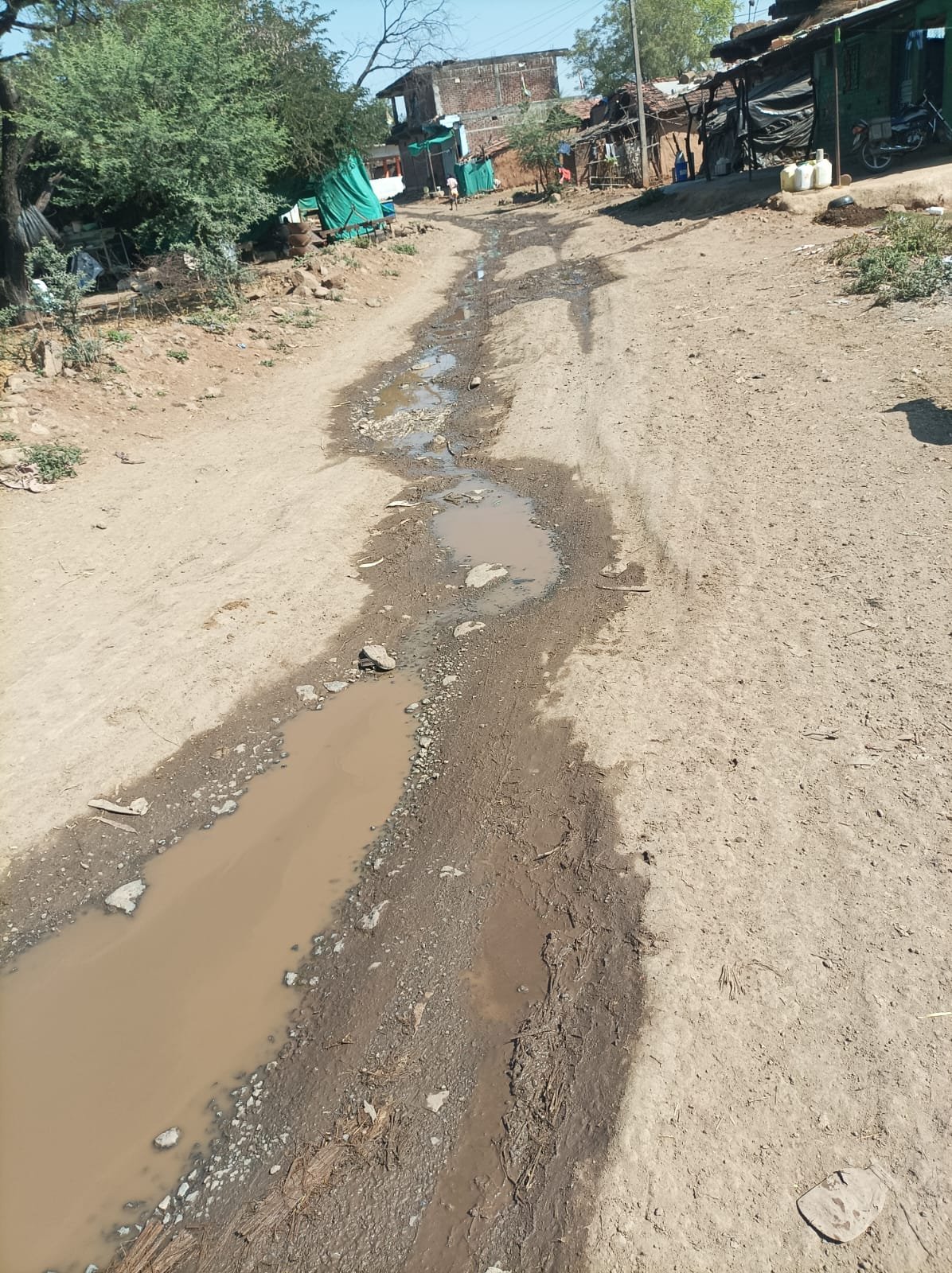 नेशन बुलेटिन धार। आदिवासी ग्राम पंचायत पीठडी सड़क के विकास में सबसे पीछे।