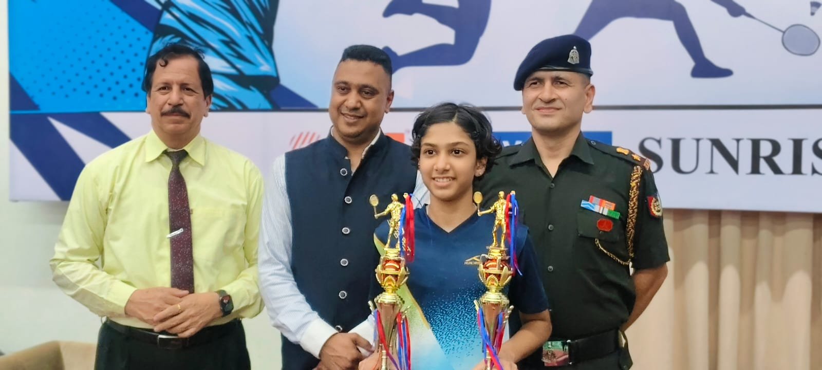 नेशन बुलेटिन धार।धार की अद्वितिया शर्मा बनीं राज्य उपविजेता, एकल व युगल दोनों वर्गों में शानदार प्रदर्शन।