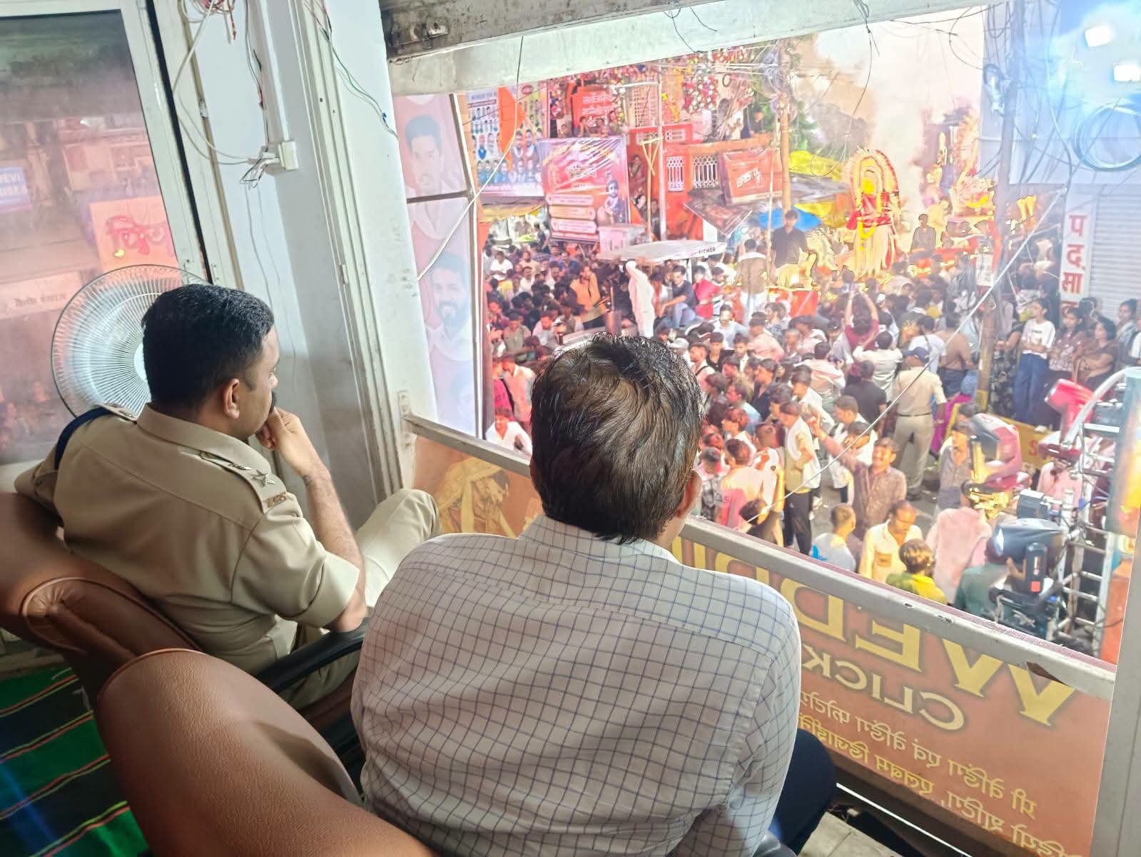नेशन बुलेटिन धार।अनंत चतुर्दशी पर शांतिपूर्ण विसर्जन, रातभर शहर में गूंजे जयकारे और निकलीं झांकियां।