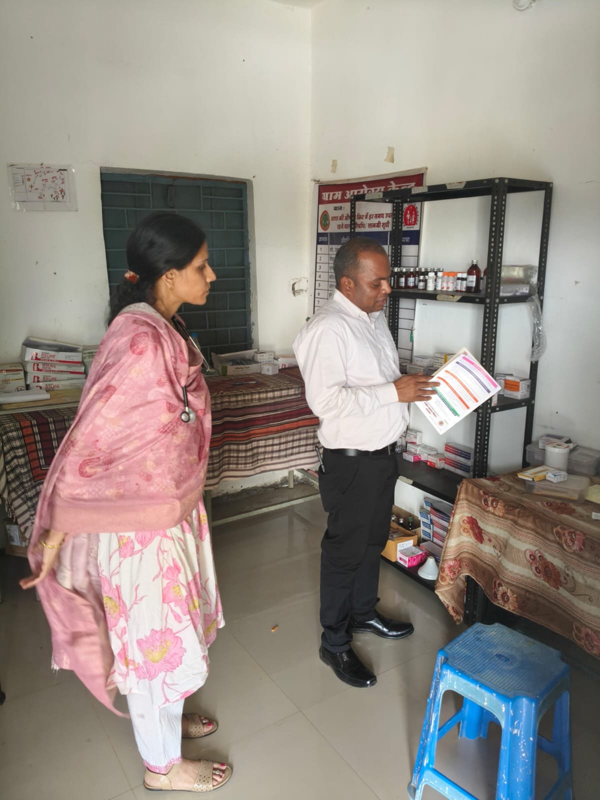 नेशन बुलेटिन धार।जनविश्वास अभियान अंतर्गत उप स्वास्थ्य केंद्र रामनगर एवं रताम्बा का औचक निरीक्षण।